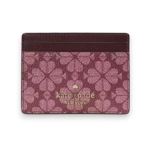 Kate Spade Floral Pattern Card Holder in Purple and Pink